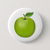 Groene appel  ronde button 5,7 cm (Voorkant)