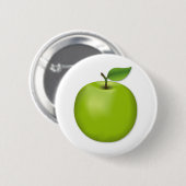 Groene appel  ronde button 5,7 cm (Voorkant /achterkant)