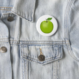 Groene appel ronde button 5,7 cm