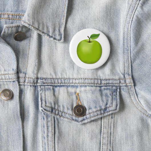 Groene appel  ronde button 5,7 cm (In situ)