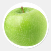 Groene appel ronde sticker (Voorkant)