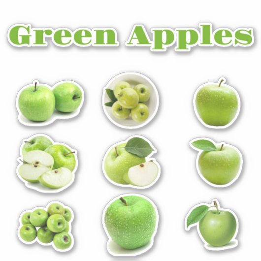 groene appel Sticker blad (Voorkant)