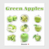 groene appel Sticker blad (Vel)