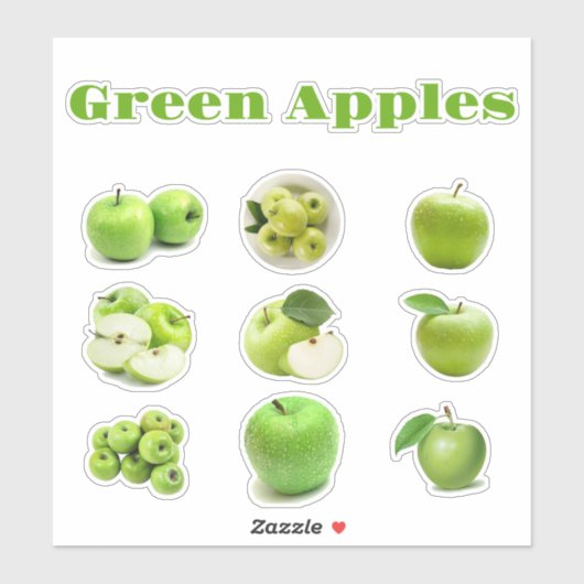 groene appel Sticker blad (Vel)