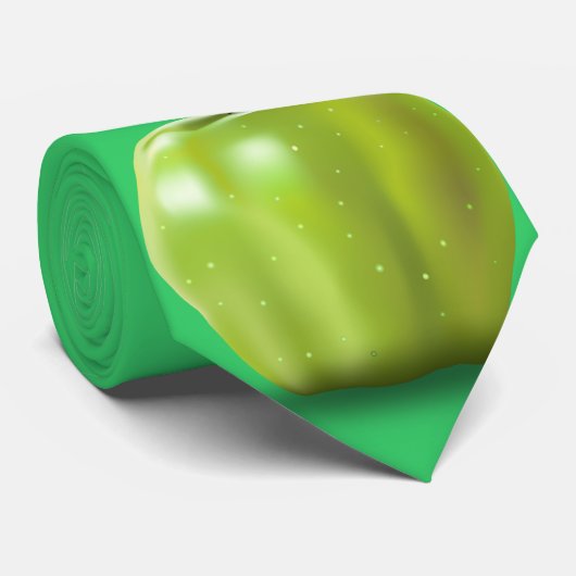 Groene appel stropdas (Opgerold)