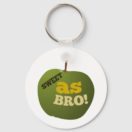 Groene appel SWEET AS BRO Sleutelhanger (Voorkant)