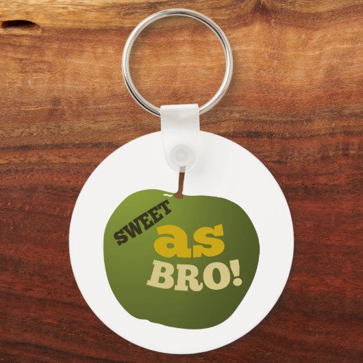 Groene appel SWEET AS BRO Sleutelhanger (Voorkant)