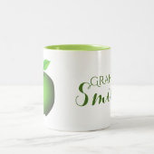 Groene appel tweekleurige koffiemok (Center)
