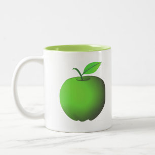 Groene appel tweekleurige koffiemok