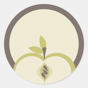 groene appel uit mijn keuken met bakcadeausticker ronde sticker