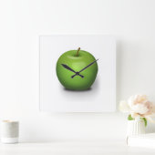 Groene appel vierkante klok (Huis)
