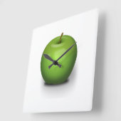 Groene appel vierkante klok (Hoek)