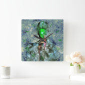 Groene appel vierkante klok (Huis)