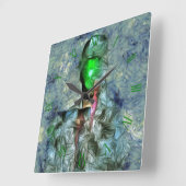 Groene appel vierkante klok (Hoek)