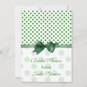 Groene appel witte poka punt Vrijgezellenfeest uit Kaart (Voorkant)