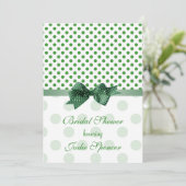 Groene appel witte poka punt Vrijgezellenfeest uit Kaart (Staand voorkant)