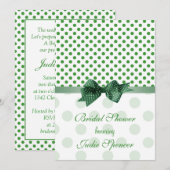 Groene appel witte poka punt Vrijgezellenfeest uit Kaart (Voorkant / Achterkant)