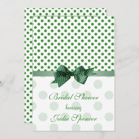 Groene appel witte poka punt Vrijgezellenfeest uit Kaart (Voorkant / Achterkant)