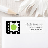 Groene appel / zwart met witte stippen etiket (Insitu)