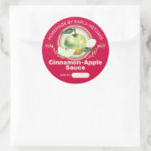 Groene appelappelappelpasteitteninbliksetiketten ronde sticker (Tas)