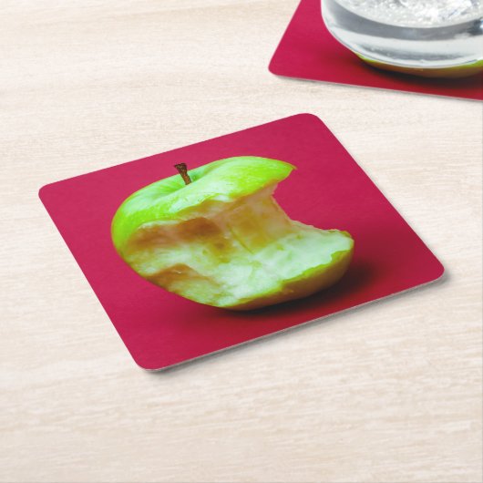 Groene appelbloem kartonnen onderzetters (Schuin)