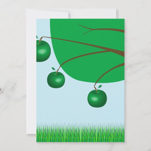 Groene appelboom kaart (Voorkant)