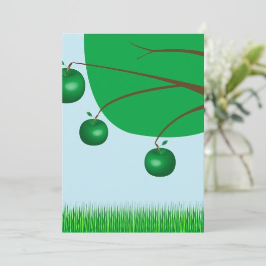 Groene appelboom kaart (Staand voorkant)