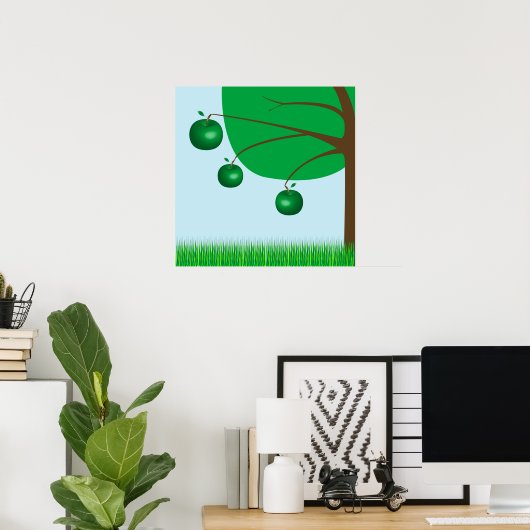 Groene appelboom poster (Thuiskantoor)