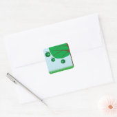 Groene Appelboom Vierkante Sticker (Envelop)