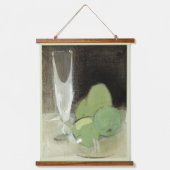 Groene appelen en champagne Glass, H.Schjerfbeck Hangend Wandkleed (Voorkant)