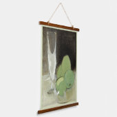 Groene appelen en champagne Glass, H.Schjerfbeck Hangend Wandkleed (Gebogen)