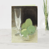 Groene appelen en champagne Glass, H.Schjerfbeck Kaart (Voorkant)