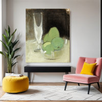 Groene appelen en champagne Glass, H.Schjerfbeck