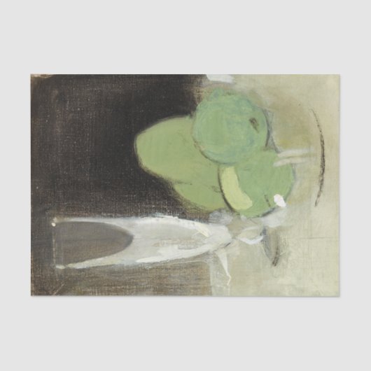 Groene appelen en champagne Glass, H.Schjerfbeck Tissuepapier (Voorkant)