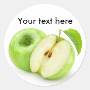 Groene appelen ronde sticker
