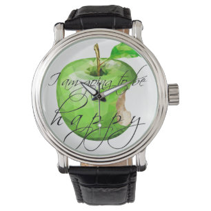 * groene appelhorloges _ Ik ga blij zijn Horloge