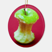 Groene appelkern keramisch ornament (Links)