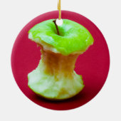Groene appelkern keramisch ornament (Achterkant)