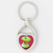 Groene appelkern sleutelhanger (Voorkant)