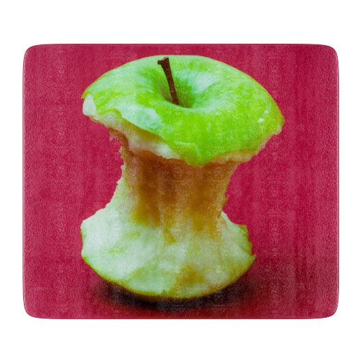 Groene appelkern snijplank (Voorkant)