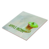 Groene appelkern tegeltje (Zijkant)