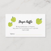 Groene appelluier Raffle Informatiekaartje (Voorkant)