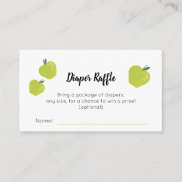 Groene appelluier Raffle Informatiekaartje