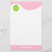 Groene appelmolen met roze briefpapier (Voorkant)