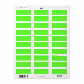Groene appelpaneellabels etiket (Full Sheet)