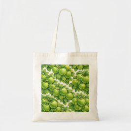 Groene Appelpatroon Tote Bag