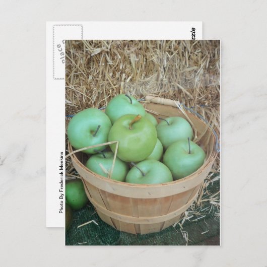 Groene appels briefkaart (Voorkant / Achterkant)