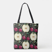 Groene appels en rode kersen Canvas tas (Achterkant)