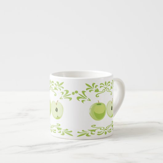 Groene appels espresso kop (Voorkant rechts)