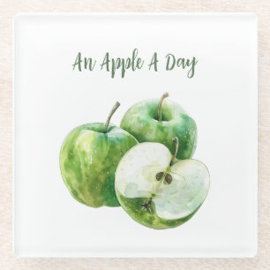 Groene Appels Fruit Glazen Onderzetter